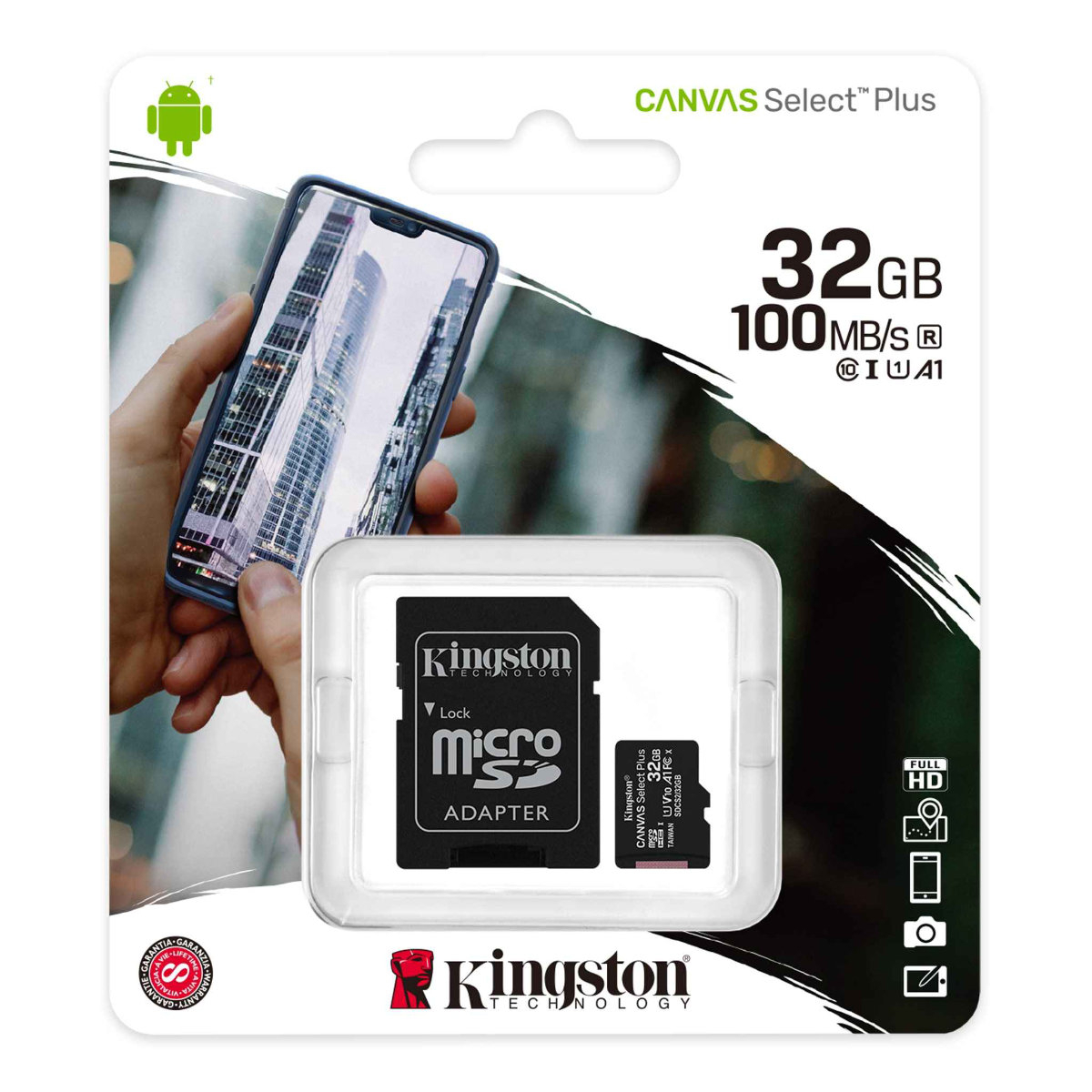 Card de memorie MicroSD Kingston Canvas Select Plus, 32GB, UHS-I, 100MB/s, cu adaptor [8]