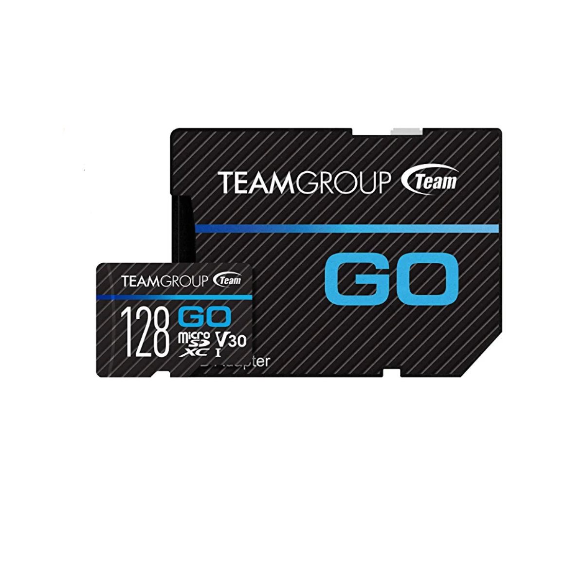 Card de memorie microSDXC 128Gb, TeamGroup GO 4K 05161, UHS-I U3 V30 4K pentru GoPro, 100/50MB/s, cu adaptor SD, negru [1]