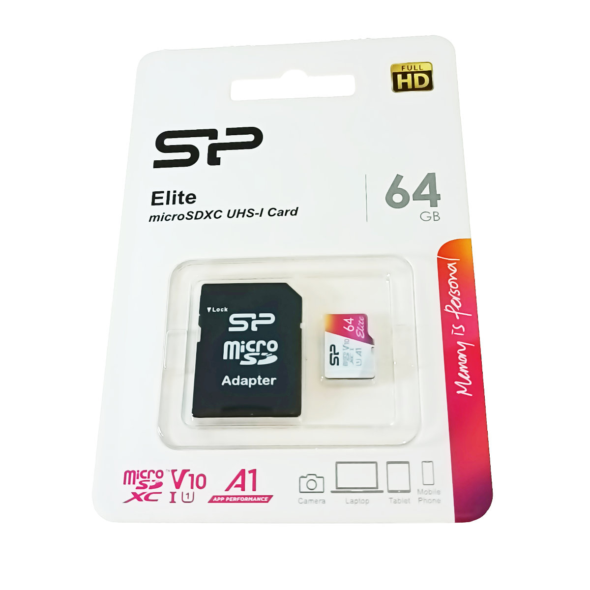 Card de memorie MicroSDXC 64 Gb, Silicon Power Elite, UHS-I U1, A1, clasa 10, cu adaptor [2]