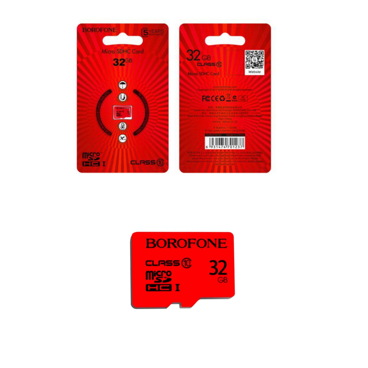 Card microSDHC 32 Gb clasa 10, Borofone, viteza citire si scriere 85 / 10 MBs [2]