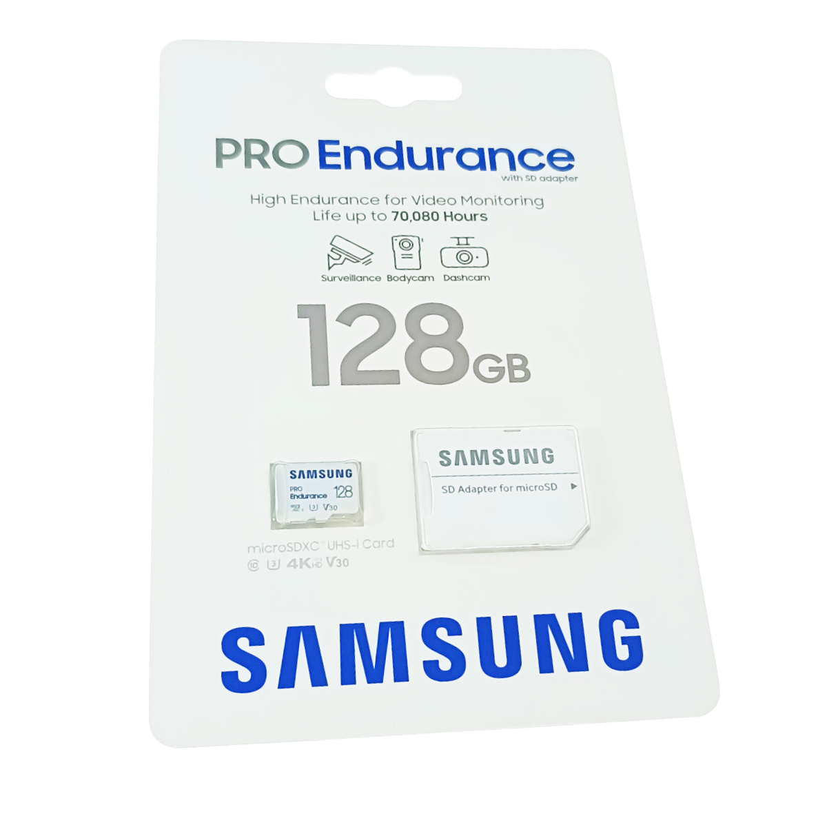 Card microSDXC 128 Gb, Samsung Pro Endurance, U3, V30, 100/40/Mb/s, cu adaptor [5]