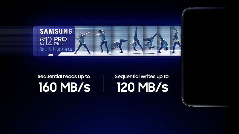 Card microSDXC 128 Gb, Samsung Pro Plus, U3, A2, V30, 160/120/Mb/s, cu adaptor [9]