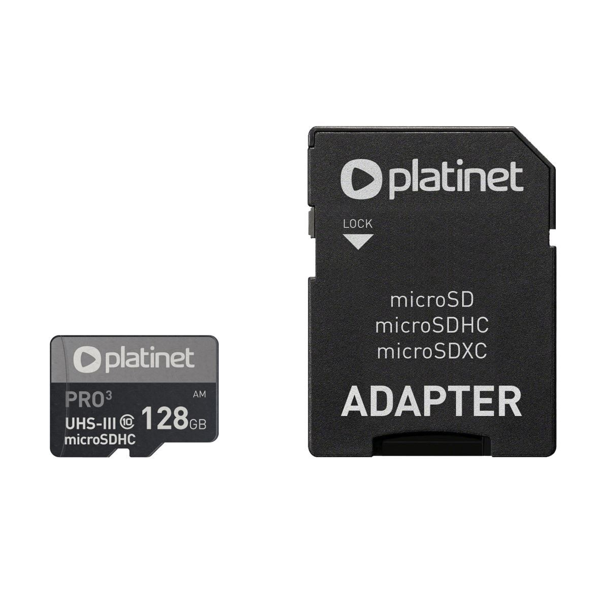 Card microSDXC Platinet 42910, 128GB, clasa 10 UHS-III 90Mb/s 4K, cu adaptor [3]