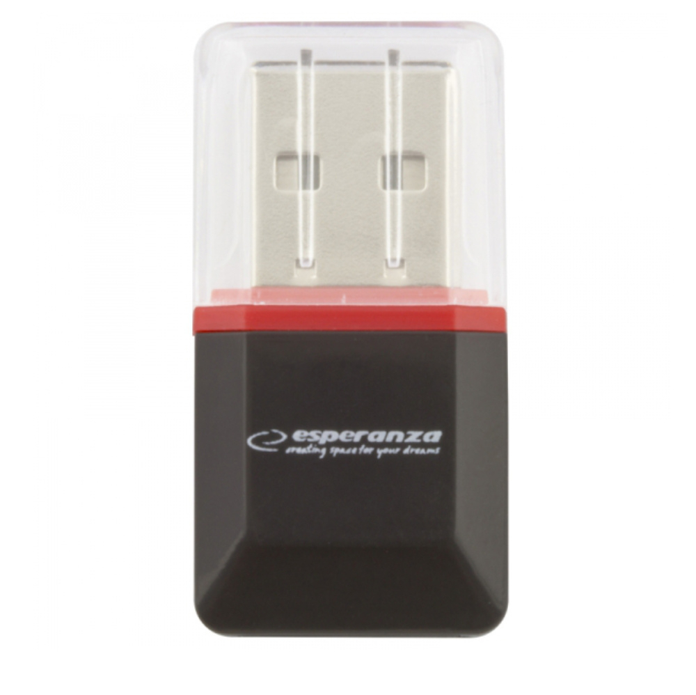 Card Reader Esperanza EA134K, USB 2.0, cititor extern carduri microSD, 480 Mb/s [6]