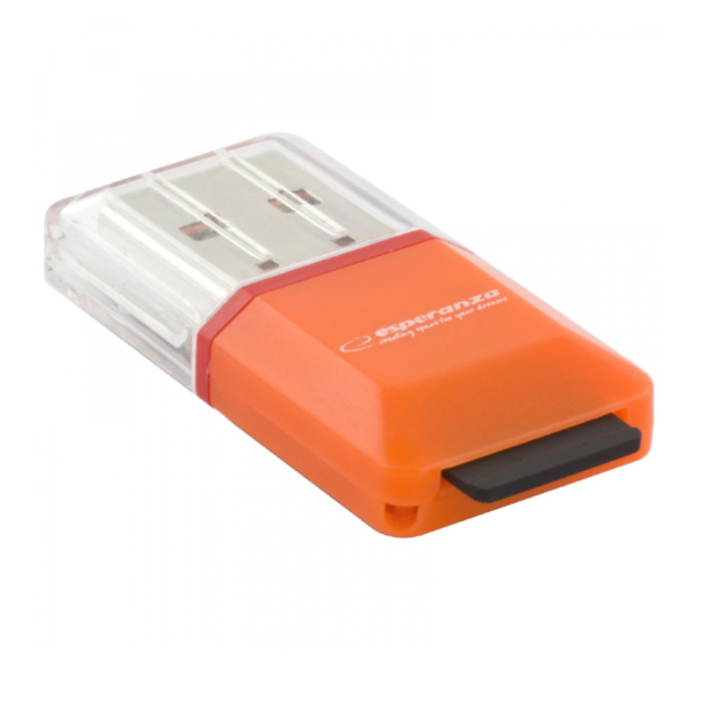 Card Reader Esperanza EA134O, USB 2.0, cititor extern carduri microSD, 480 Mb/s [5]