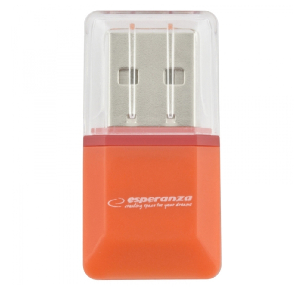 Card Reader Esperanza EA134O, USB 2.0, cititor extern carduri microSD, 480 Mb/s [2]