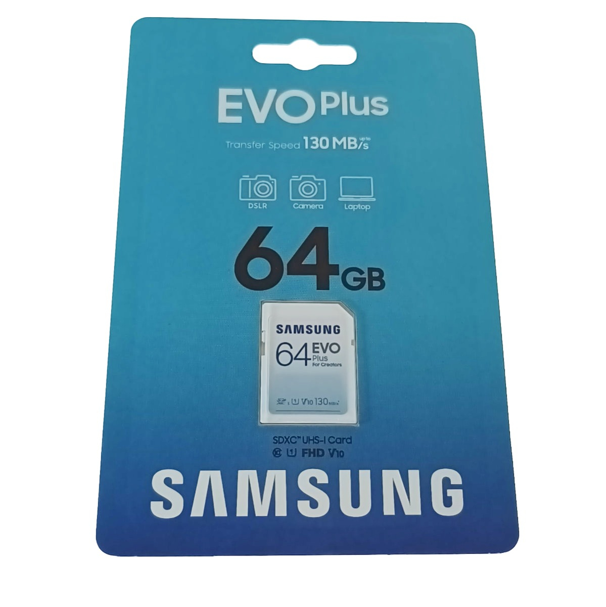 Card SDXC 64 Gb, Samsung Evo Plus for Creators, U1, V10, 130Mb/s [5]