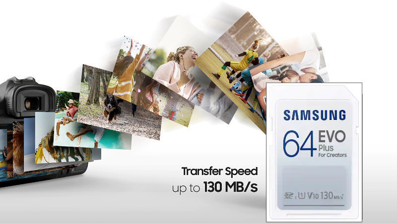 Card SDXC 64 Gb, Samsung Evo Plus for Creators, U1, V10, 130Mb/s [8]