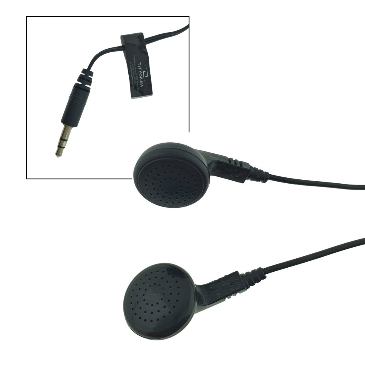Casti audio stereo, in-ear, Titanum 91907, conector jack 3.5mm, cablu 115 cm, negre [2]