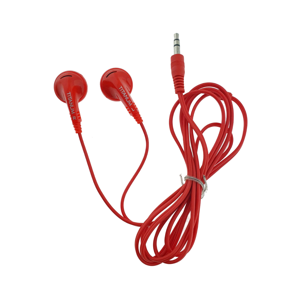Casti audio stereo, in-ear, Titanum 91908, conector jack 3.5mm, cablu 115 cm, rosii [1]
