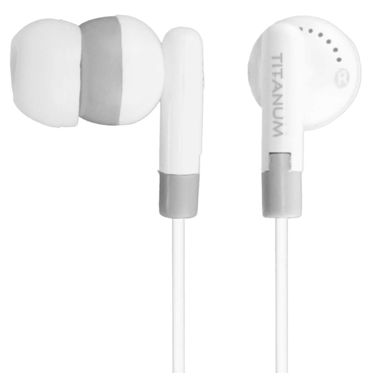 Casti audio stereo in-ear, Titanum TH103, conector jack 3.5mm, cablu 120 cm, albe [4]