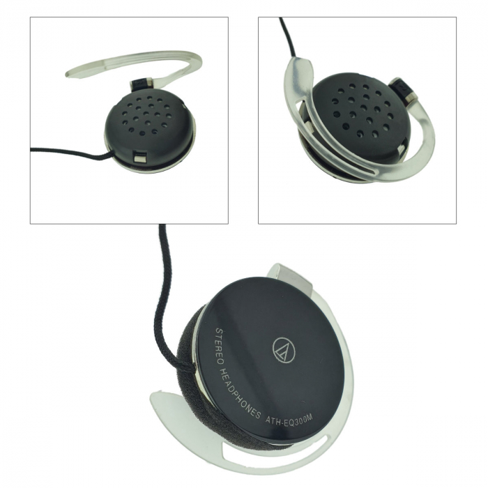 Casti audio stereo On-ear, ATH-EQ300M, cu microfon, 2 x conectori jack 3.5mm, cablu 215 cm, negre [2]