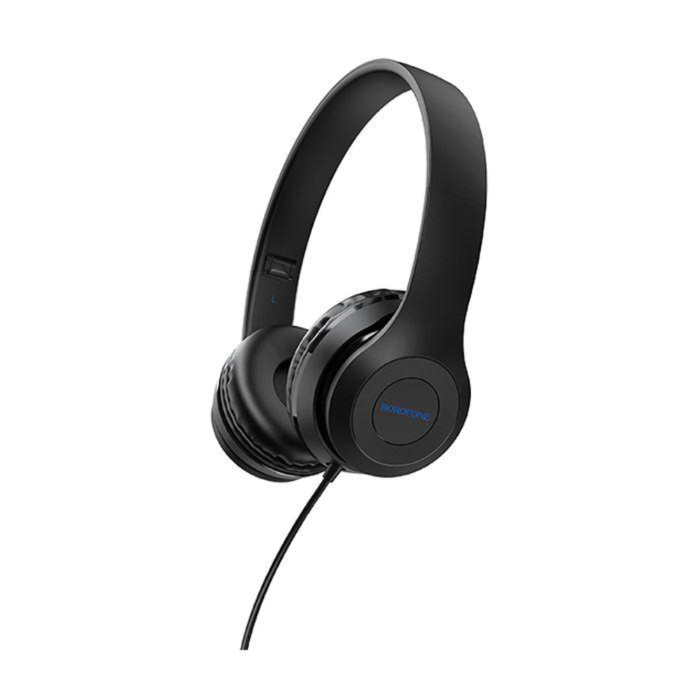 Casti Borofone Star B05 Black, On-Ear, cu microfon, conector jack 3.5mm, pentru smartphone, cablu 1.2 m, pliabile, negre [12]