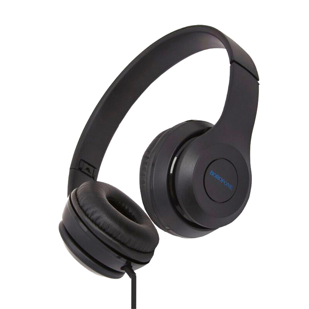 Casti Borofone Star B05 Black, On-Ear, cu microfon, conector jack 3.5mm, pentru smartphone, cablu 1.2 m, pliabile, negre [9]