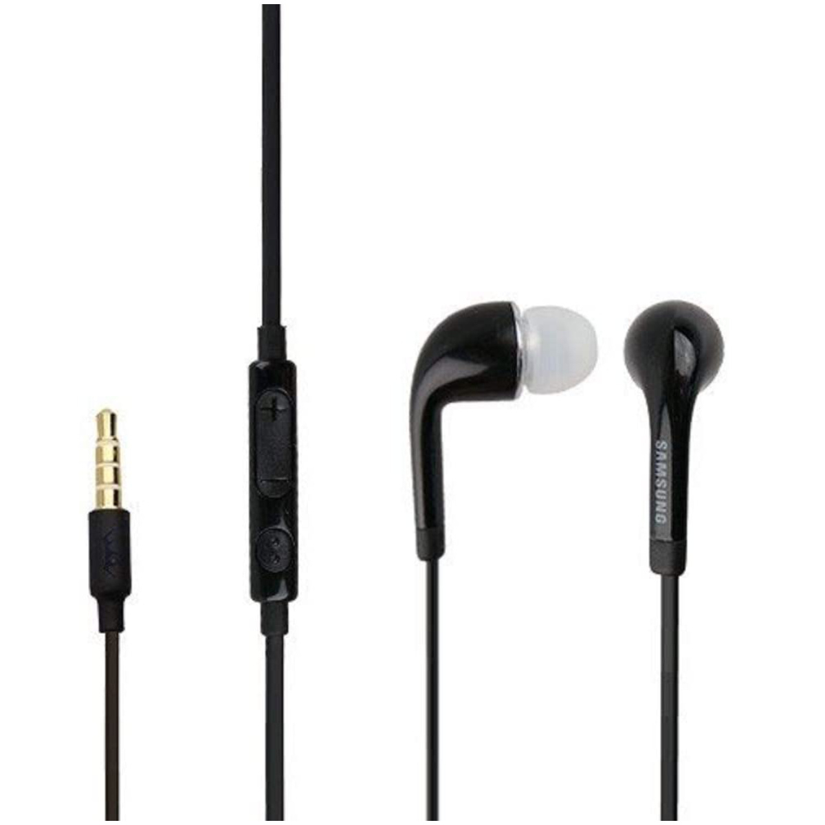 Casti cu microfon, compatibile cu Samsung, EO-EG900BB G900F GALAXY S5, control pe fir, cablu 110 cm, conector jack 3.5mm, negre [2]