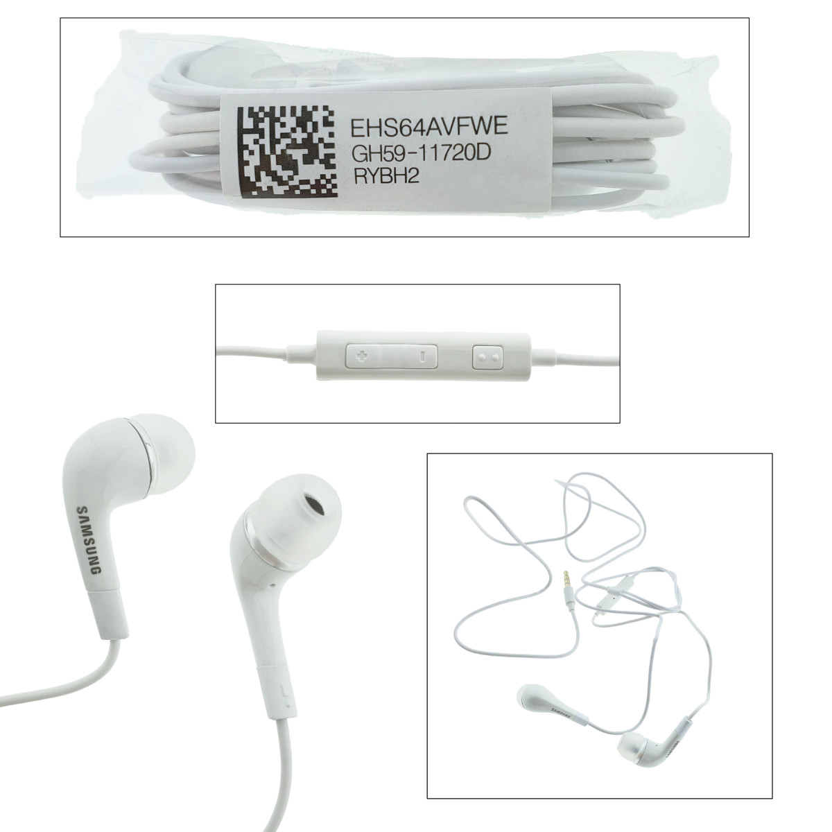 Casti cu microfon, pentru Samsung EHS64AVFWE i9300 GALAXY S3, control pe fir, cablu 110 cm, conector jack 3.5mm, albe [5]