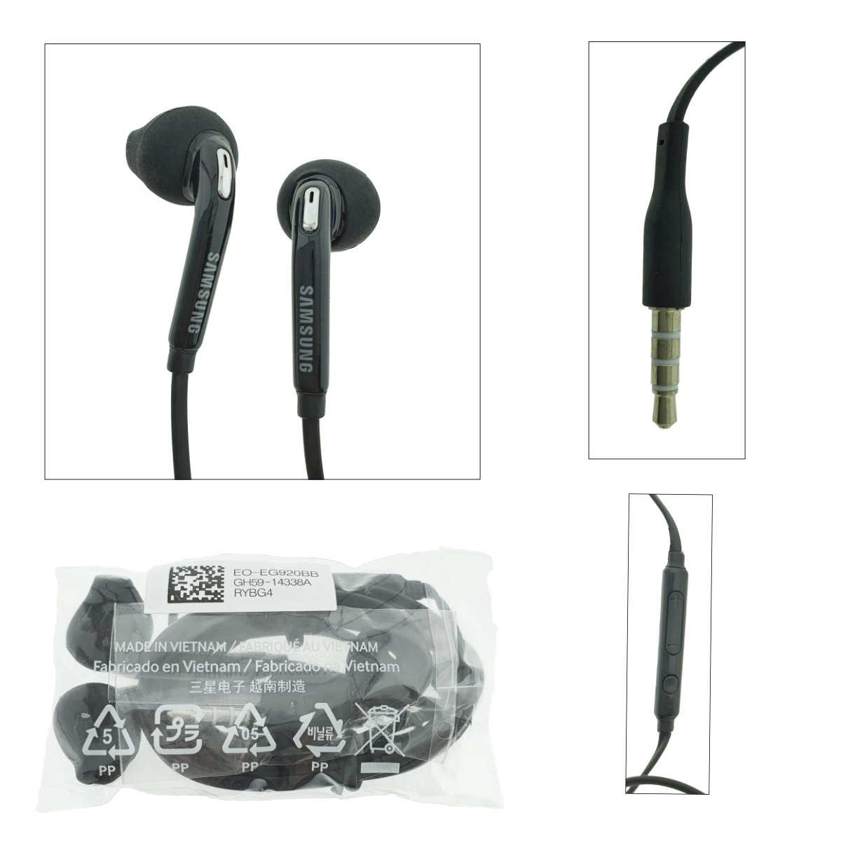 Casti cu microfon, pentru Samsung SAMSUNG EO-EG920BB G920 / 925 GALAXY S6, control pe fir, cablu 115 cm, conector jack 3.5mm, negre [4]