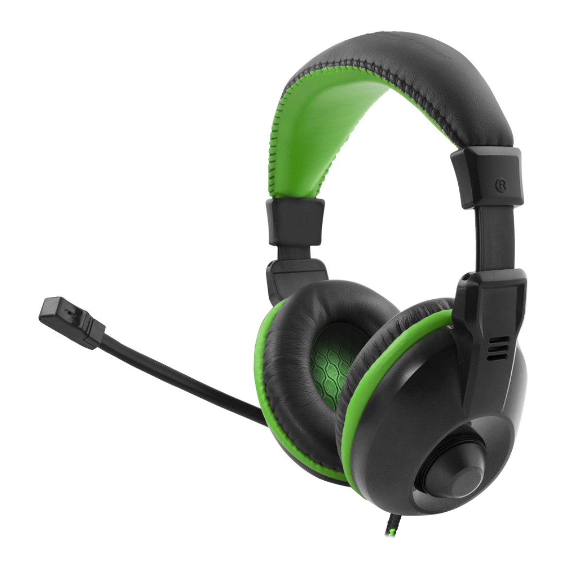 Casti gaming, Esperanza Albatros, cu microfon, control volum, negru cu verde [1]