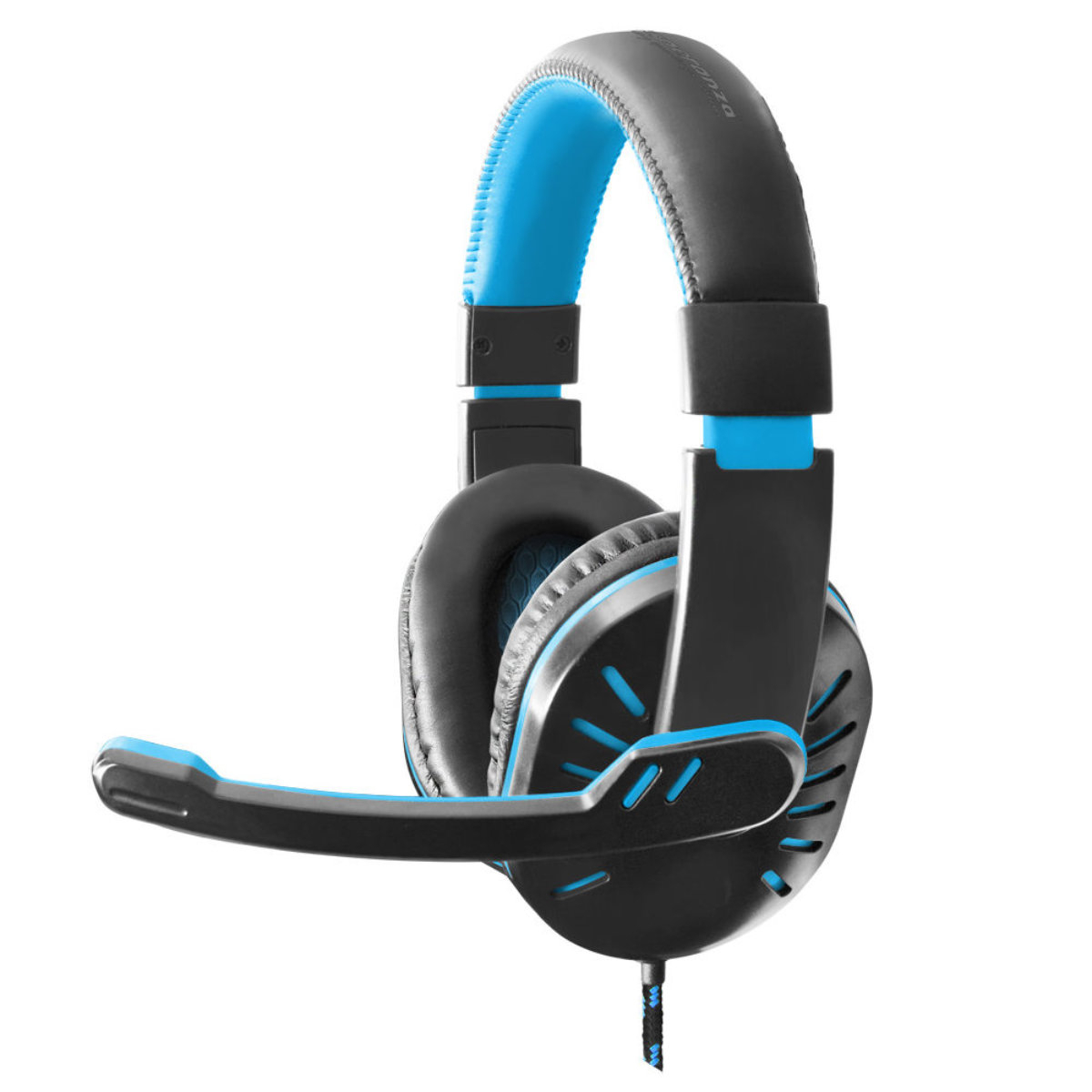 Casti gaming , Esperanza EGH330 Crow , cu microfon, cablu 2 m, negru cu albastru [5]