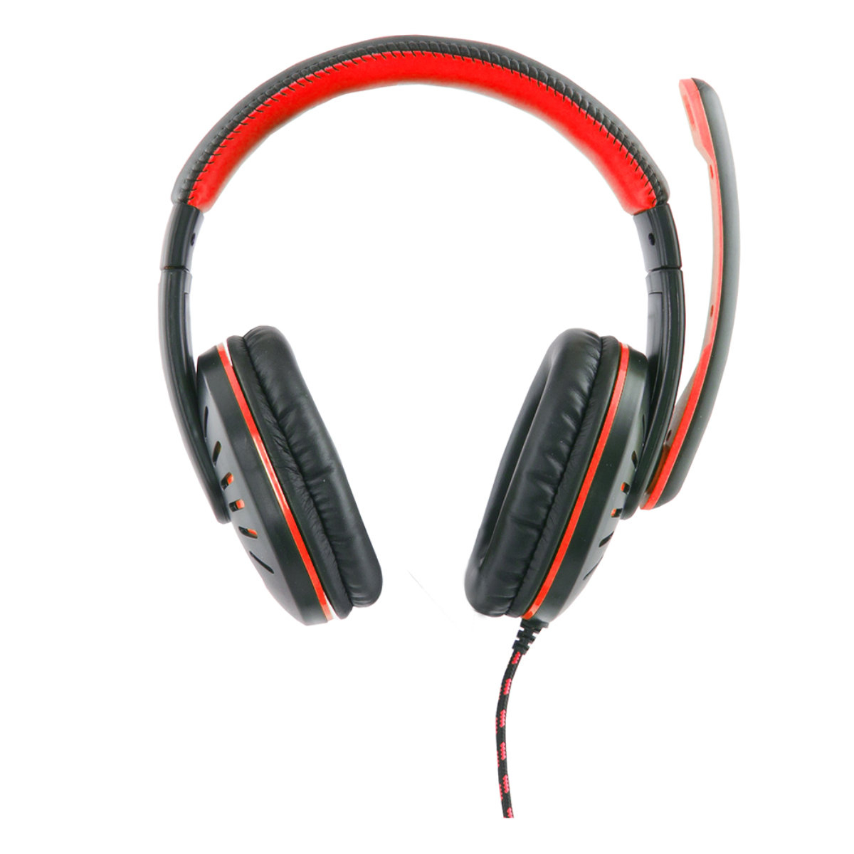 Casti gaming , Esperanza EGH330 Crow , cu microfon, cablu 2 m, negru cu rosu [6]