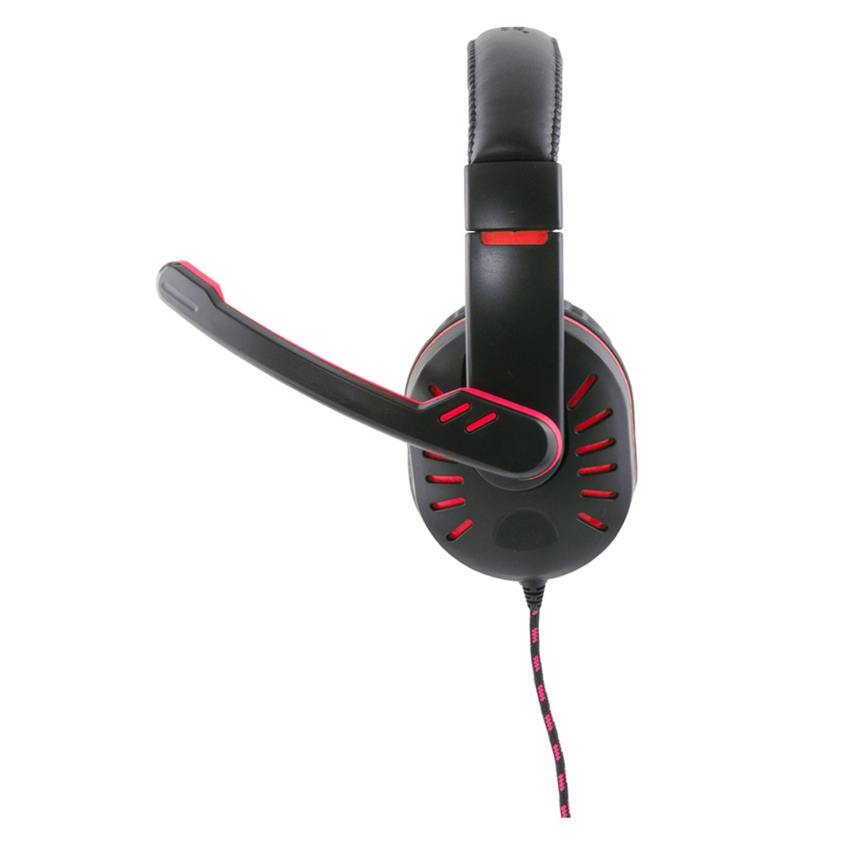 Casti gaming , Esperanza EGH330 Crow , cu microfon, cablu 2 m, negru cu rosu [7]