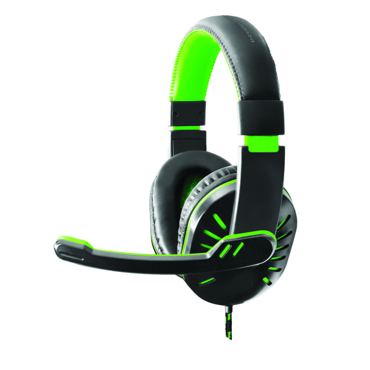 Casti gaming , Esperanza EGH330 Crow , cu microfon, cablu 2 m, negru cu verde [5]