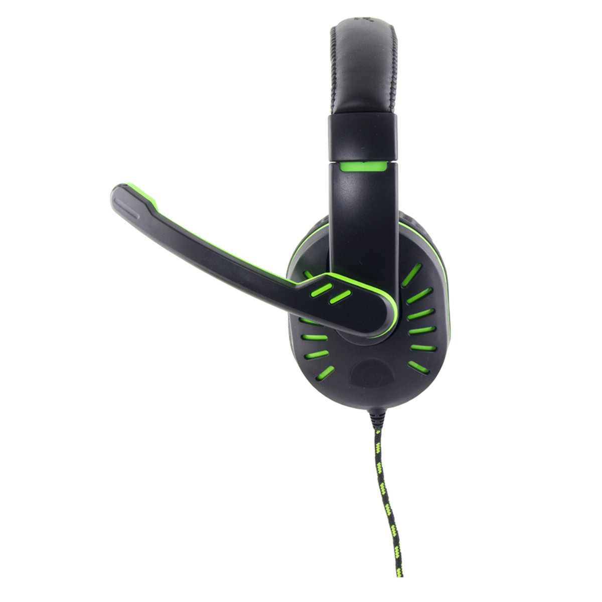 Casti gaming , Esperanza EGH330 Crow , cu microfon, cablu 2 m, negru cu verde [7]