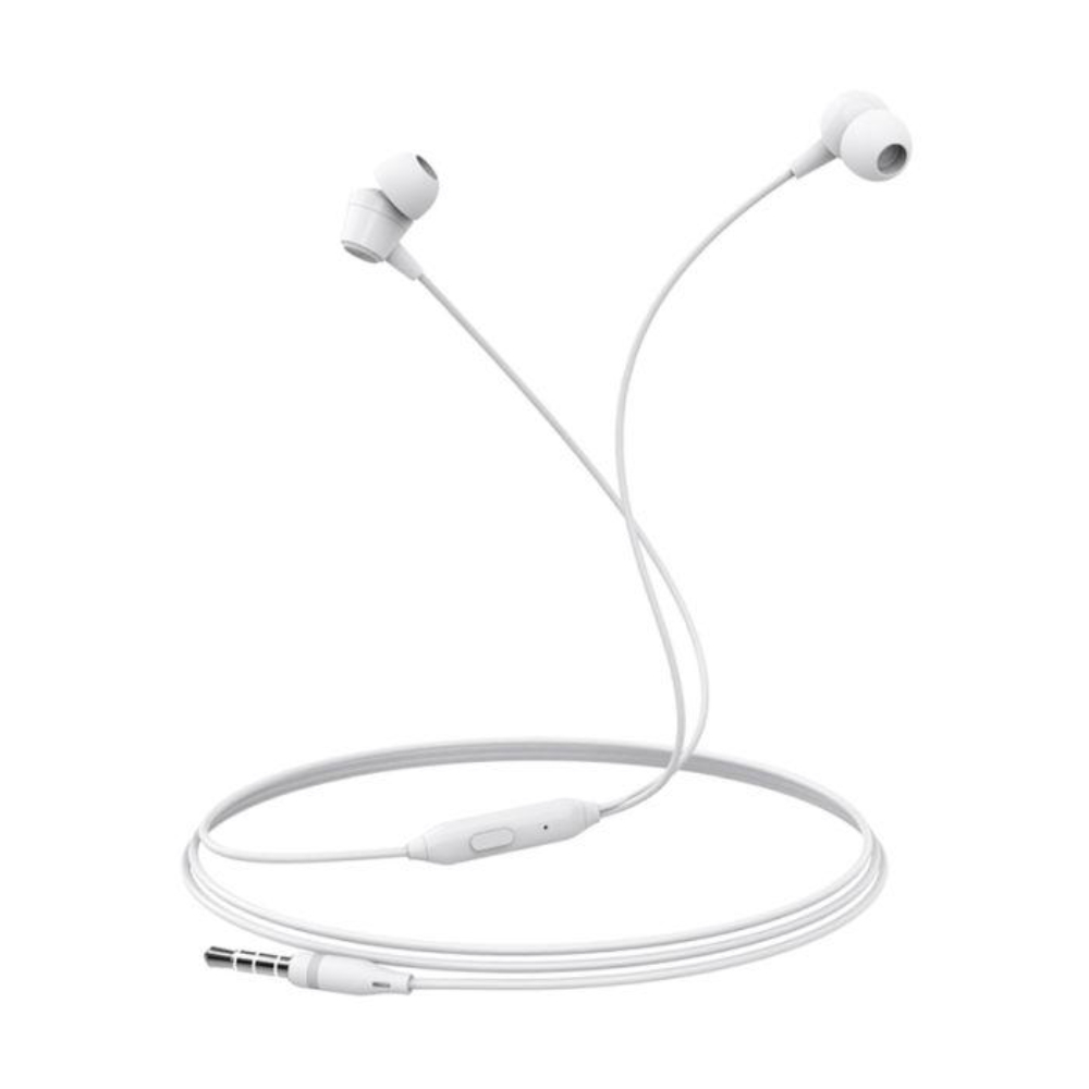Casti in-ear cu microfon, Borofone Melody BM20, conector tip Jack 3.5 mm, control pe fir, lungime cablu 120 cm, albe [10]