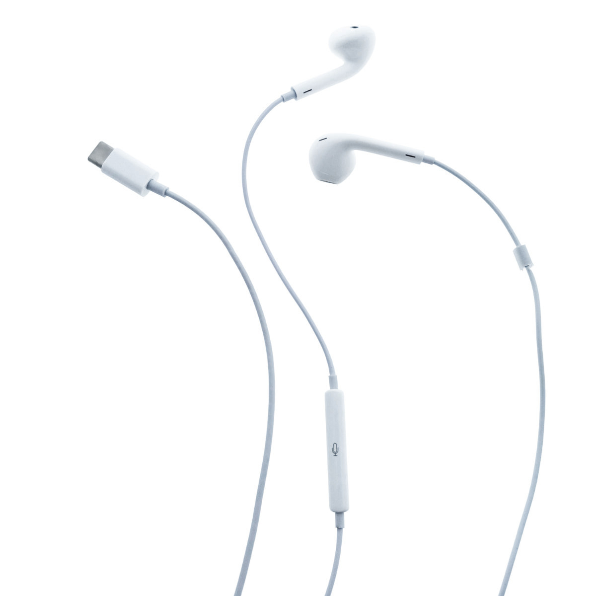 Casti in-ear cu microfon, Fiesta FISEMW10, conector USB Tip C, control pe fir, lungime cablu 120 cm, albe [8]