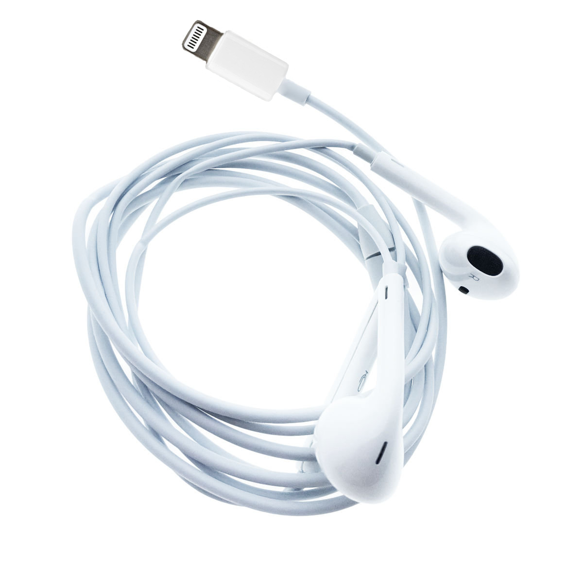 Casti in-ear cu microfon, Fiesta FISEMW20, conector tip Lightning, control pe fir, lungime cablu 120 cm, albe [2]