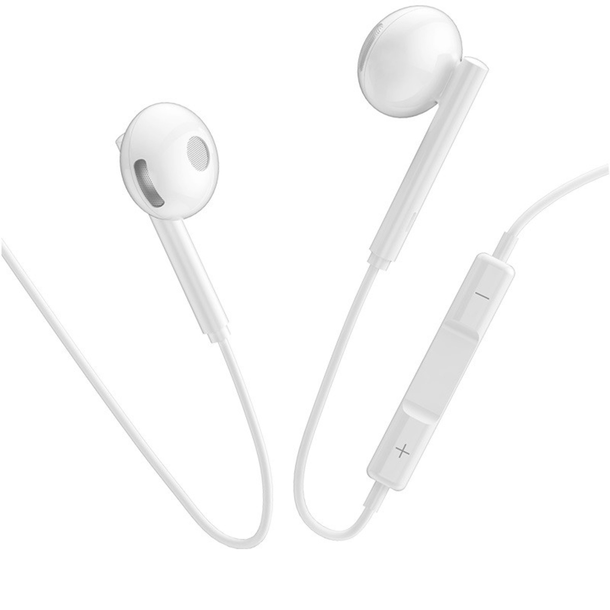 Casti in-ear cu microfon, HOCO L10, pentru smartphone, conector USB Tip C, control pe fir, cablu 115 cm, albe [11]