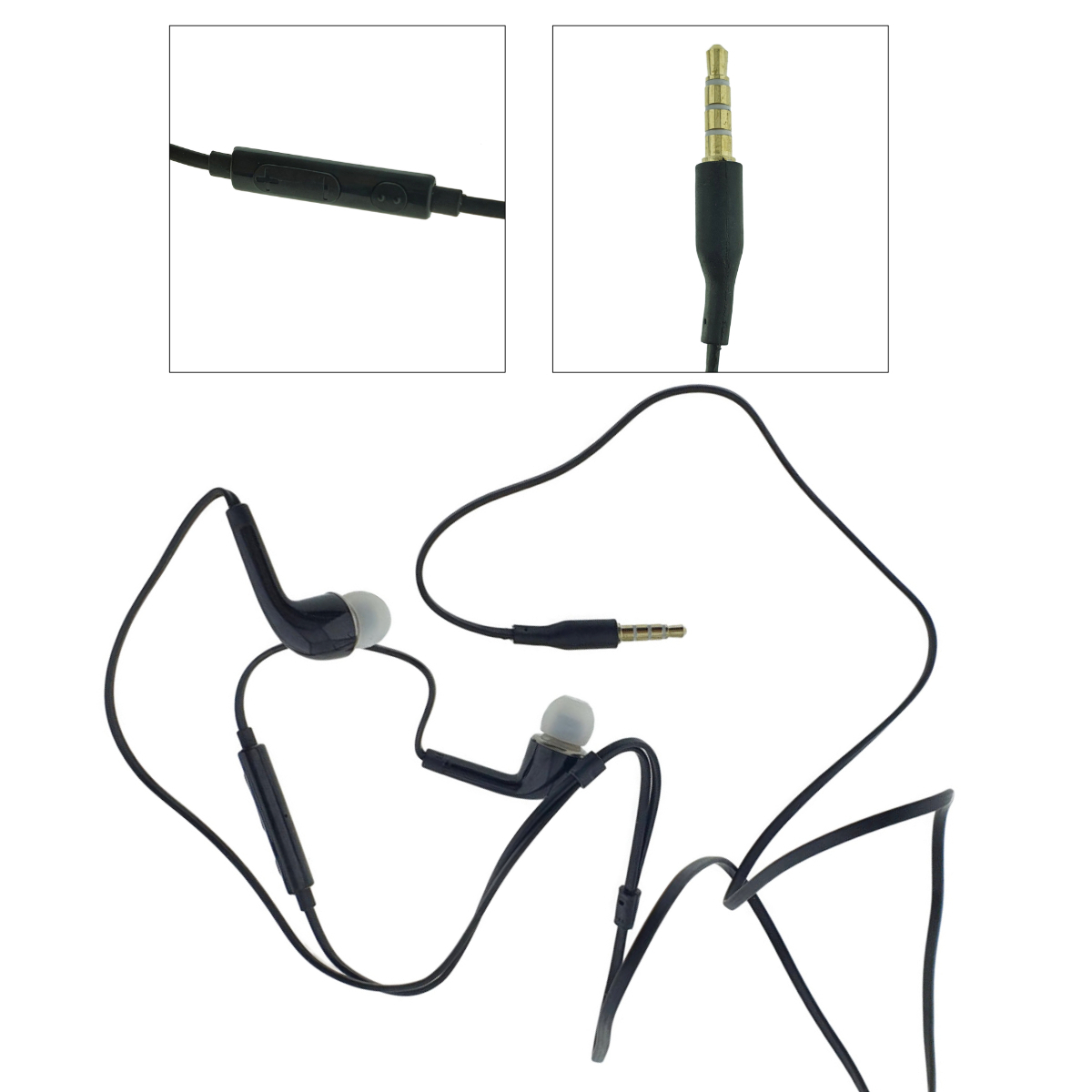 Casti In-Ear cu microfon, pentru Samsung Galaxy J5, HS3303WE, control pe fir, cablu 115 cm, conector jack 3.5mm, negre [3]