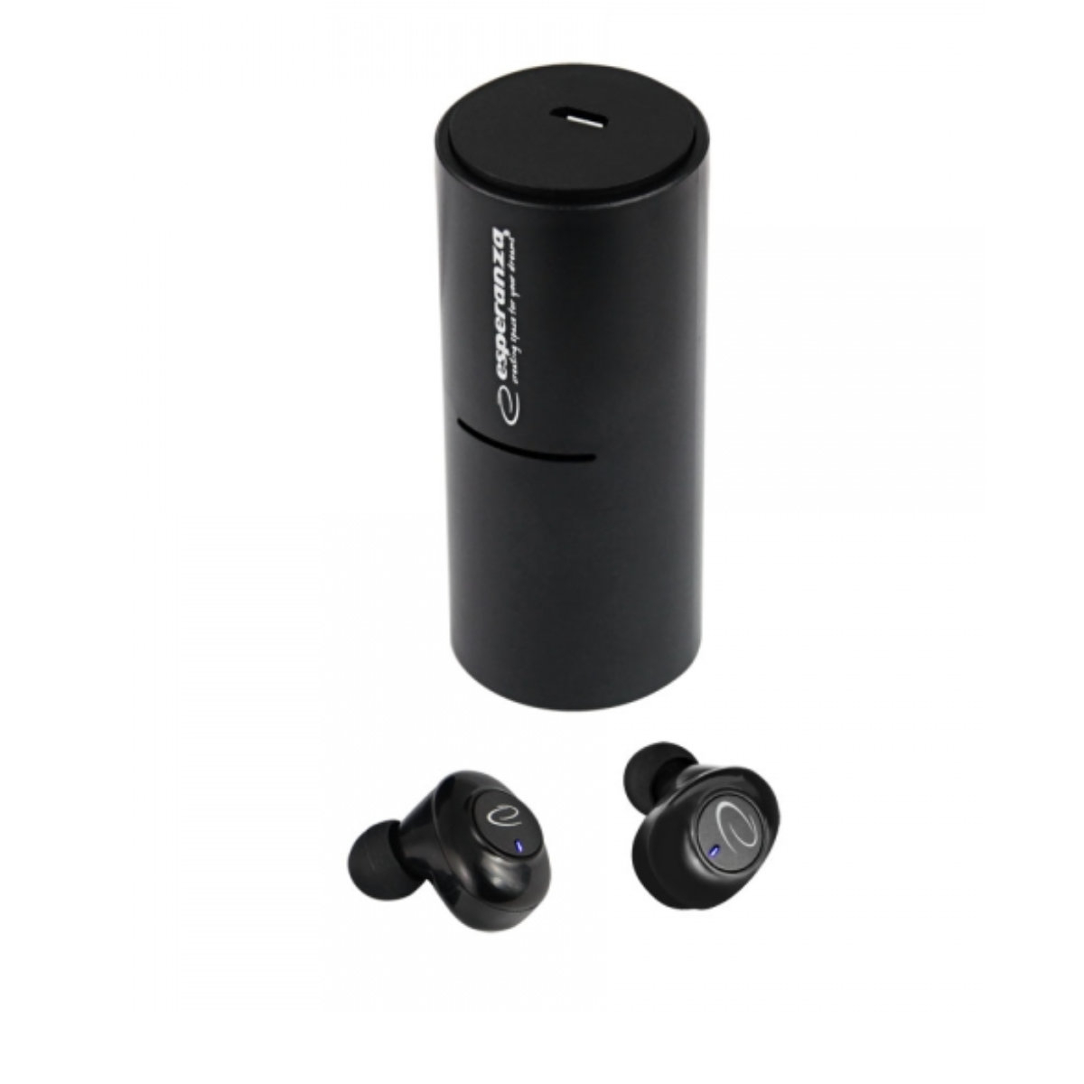 Casti In-Ear wireless TWS, Esperanza Laurel 95830, Bluetooth v.5.0, cu statie de incarcare si snur, negre [8]