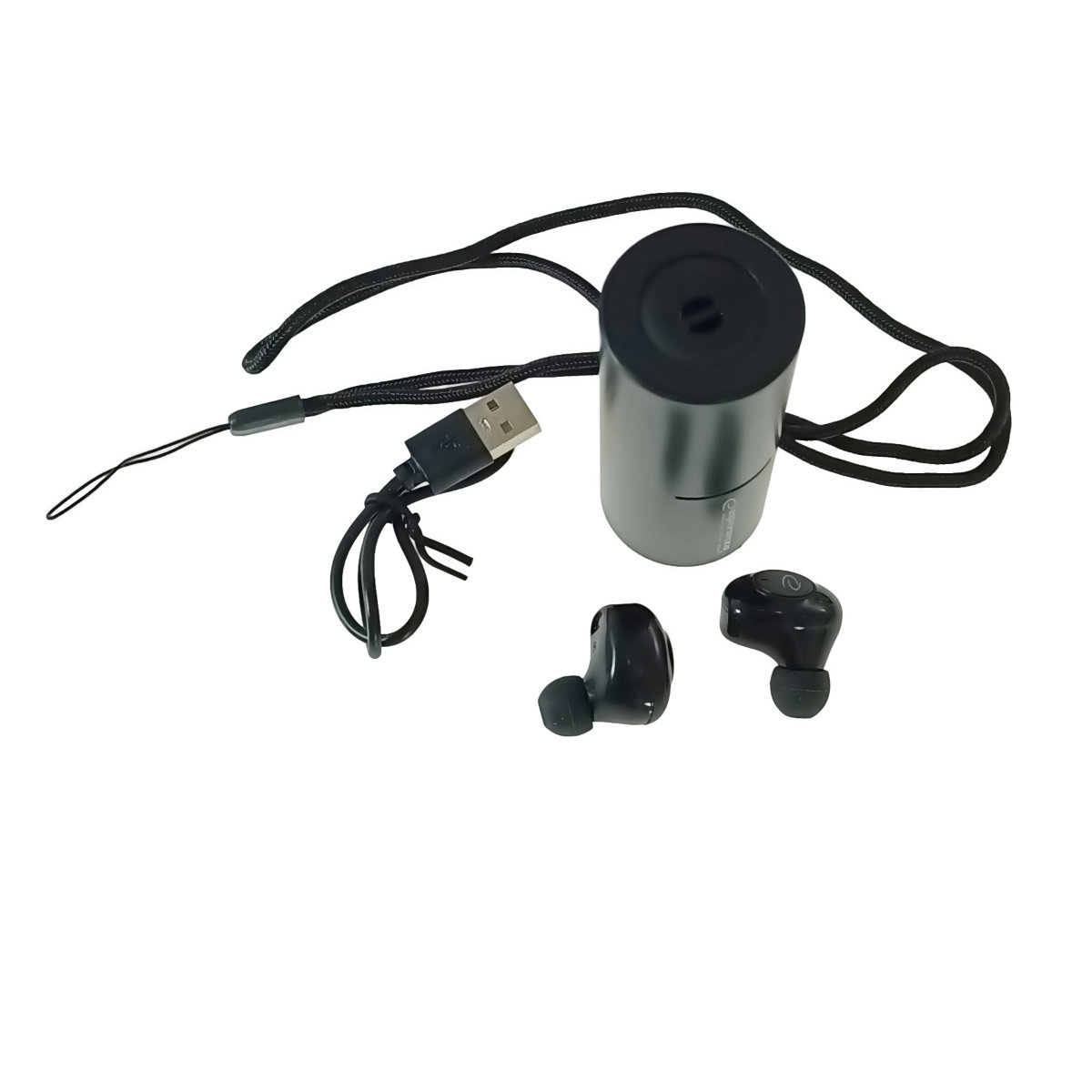 Casti In-Ear wireless TWS, Esperanza Laurel 95830, Bluetooth v.5.0, cu statie de incarcare si snur, negre [7]