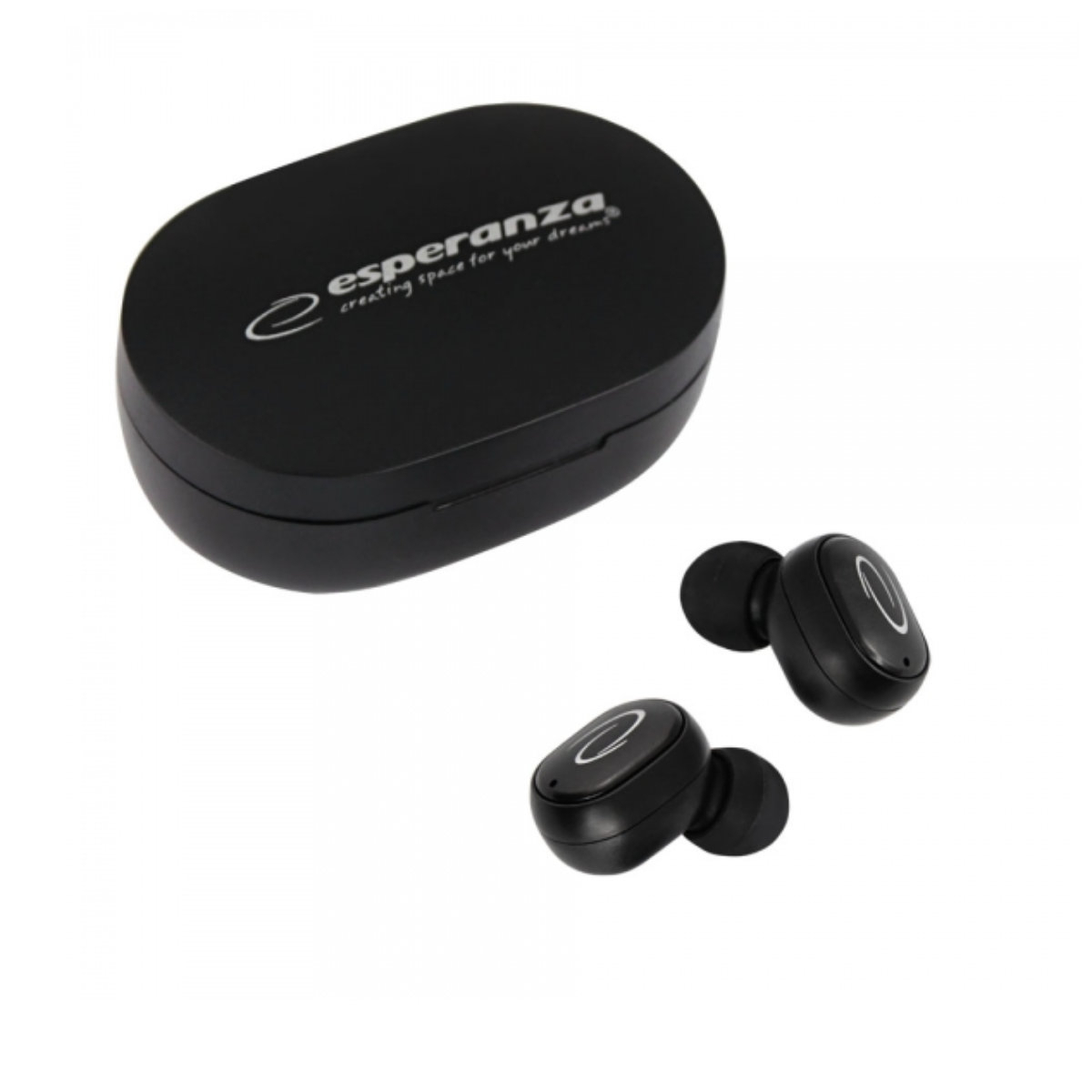 Casti In-Ear wireless TWS, Esperanza Tucana 95828, Bluetooth v.5.0, cu statie de incarcare, negre [5]