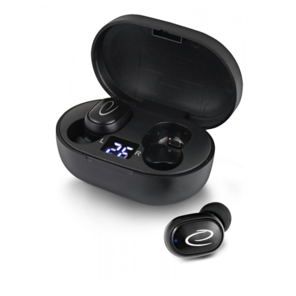 Casti In-Ear wireless TWS, Esperanza Tucana 95828, Bluetooth v.5.0, cu statie de incarcare, negre [2]