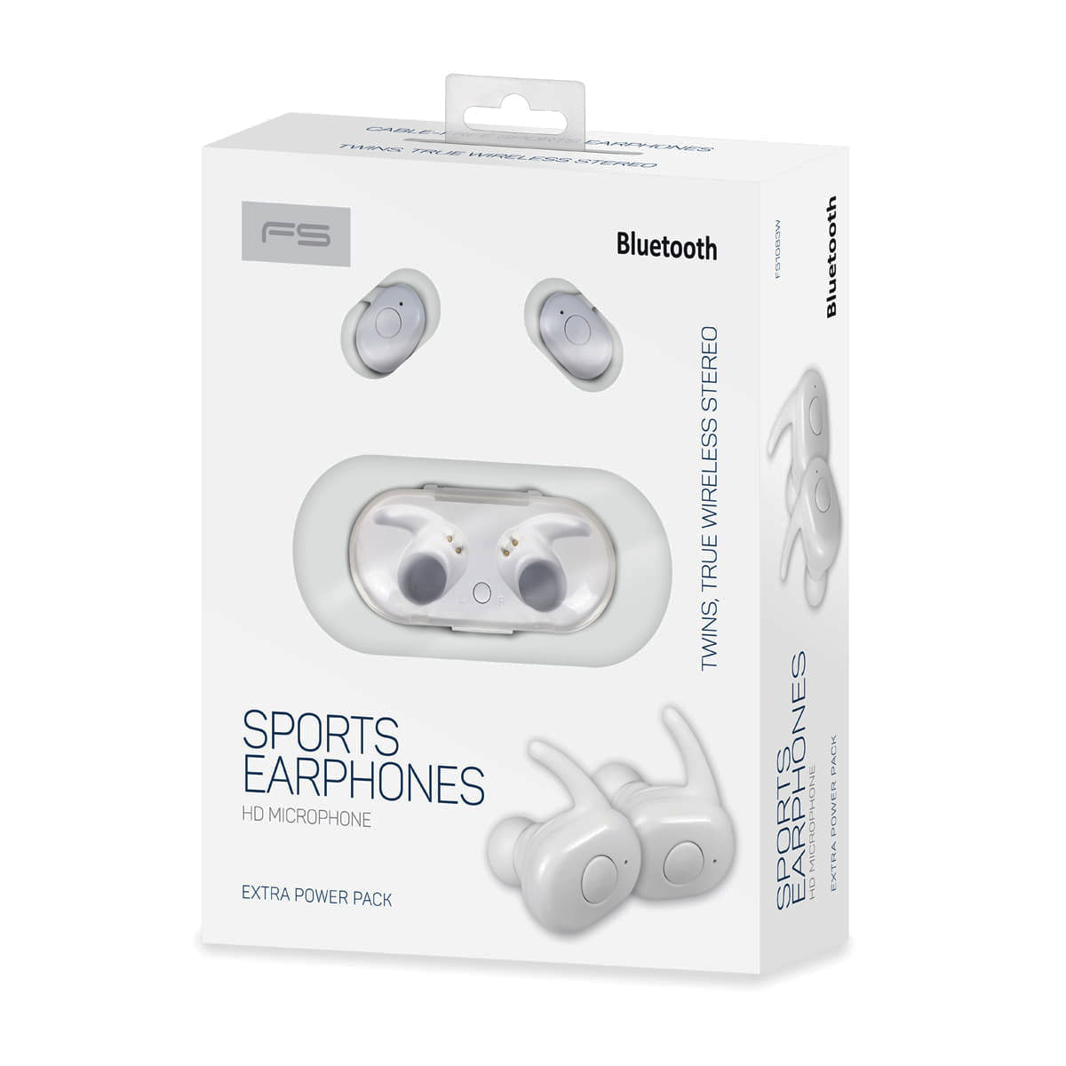 Casti In-Ear wireless TWS, Freestyle 45144, Bluetooth v.5.0, cu statie de incarcare, albe [5]