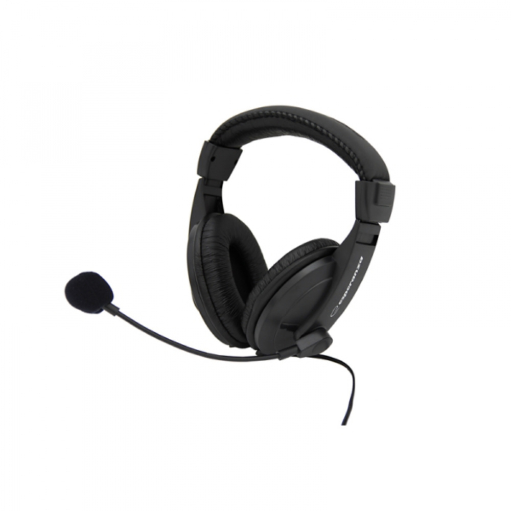 Casti stereo cu microfon, Esperanza Concerto, control volum, conectori 2 x jack 3.5mm, negre [2]