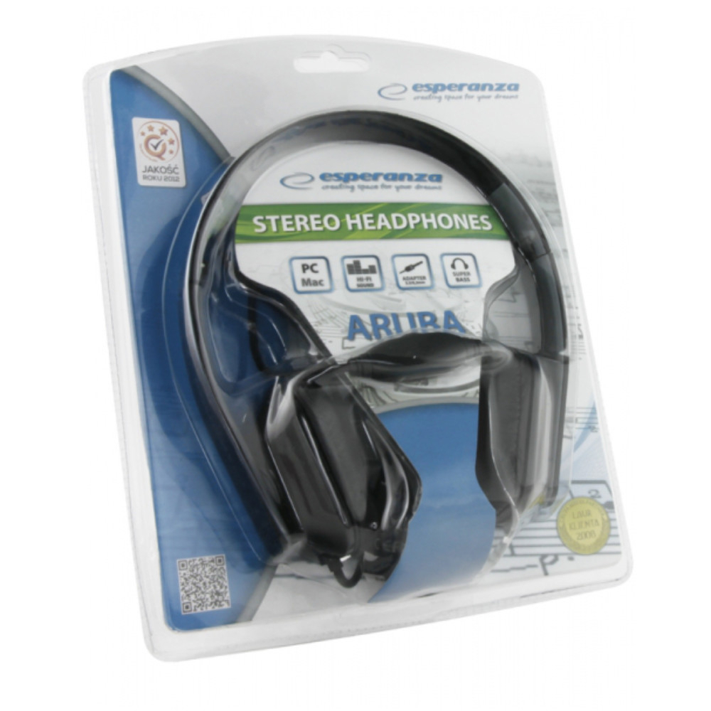 Casti stereo PC, Esperanza EH143 Aruba, pliabile, cablu 3 m, control volum, negre [6]