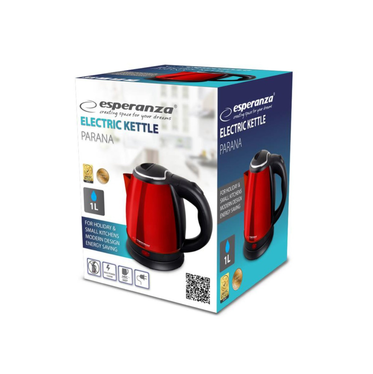 Ceainic electric Esperanza EKK028R Parana 1l [4]
