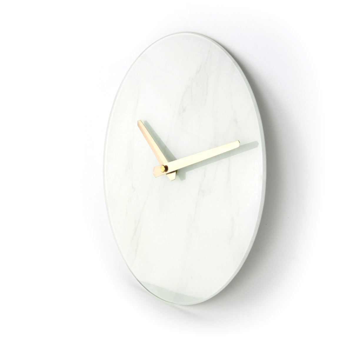 Ceas decorativ de perete Platinet Marble 44871, cadran din marmura imitativa si sticla, 250x250x35mm [2]