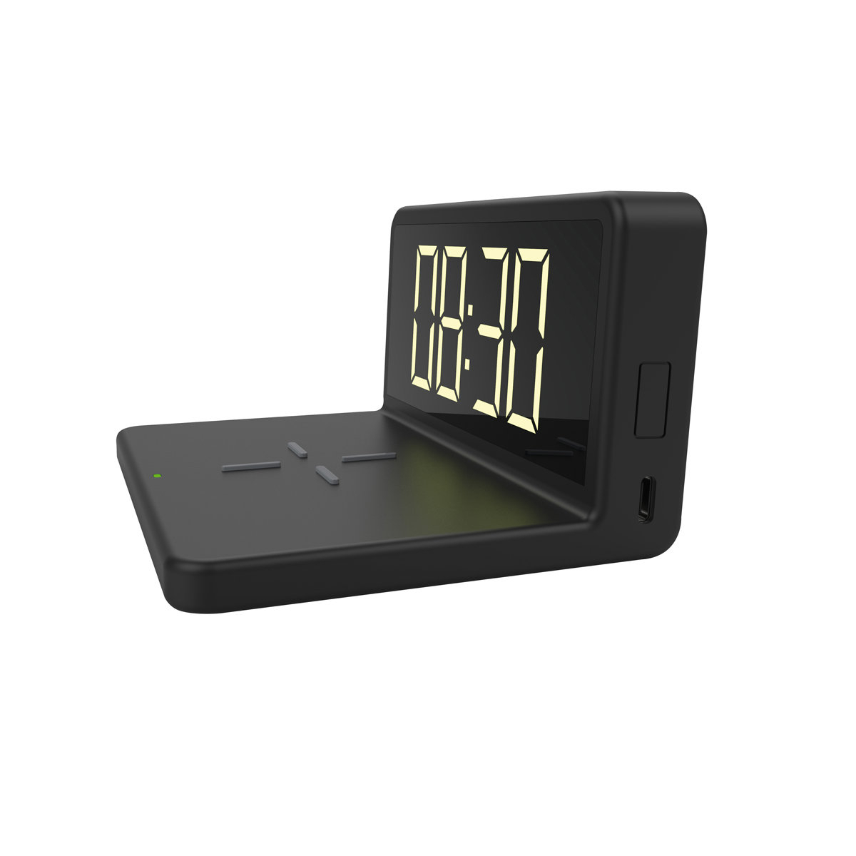 Ceas digital Platinet 45101, cu alarma si incarcare wireless 5W, dimensiuni 140 x 98 x 75 mm, negru [7]