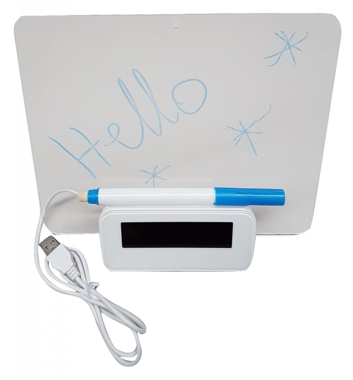 Ceas digital [XD-688-USB] cu panou mesaje alb 4 port usb (19x18.5x6.5 cm) [6]