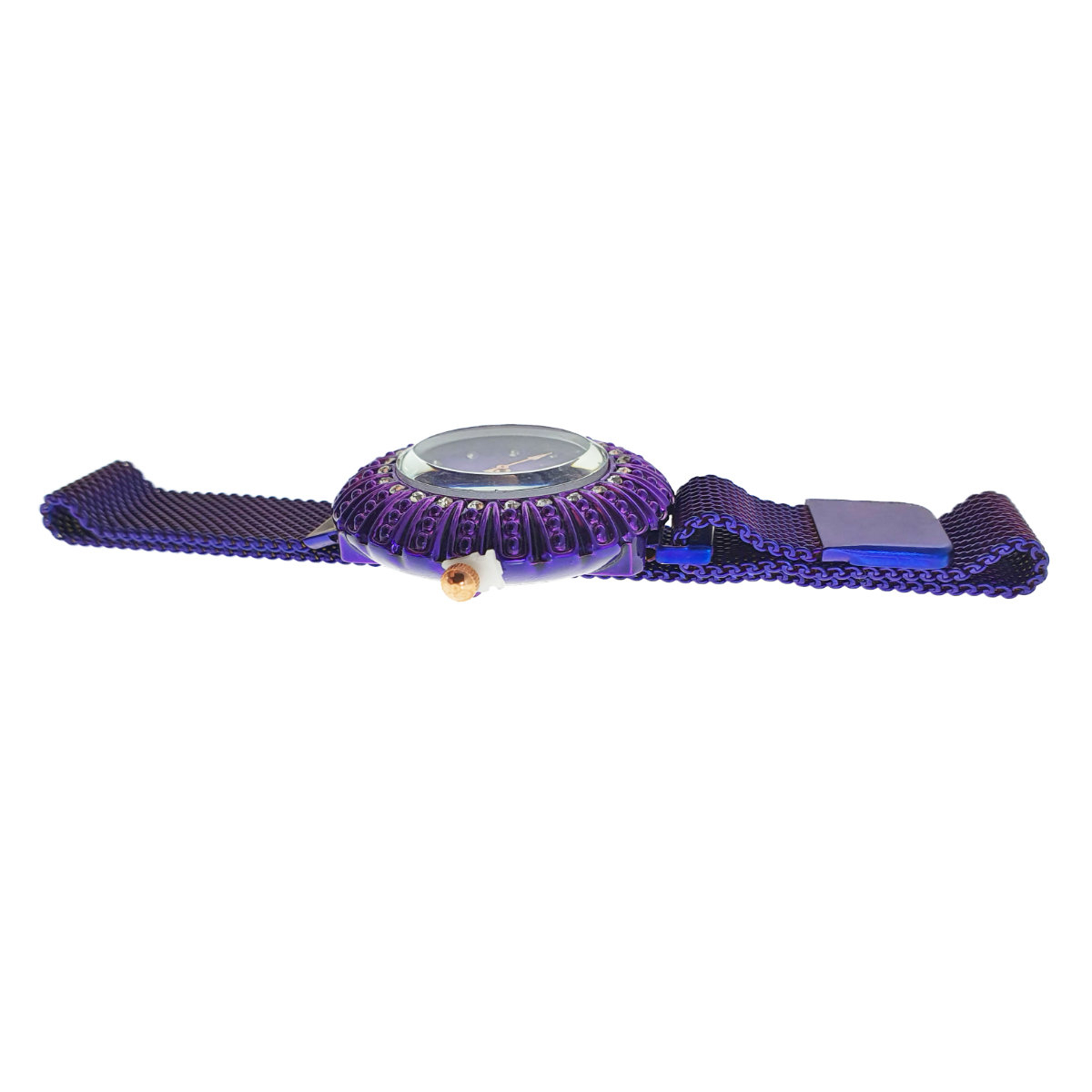 Ceas Francesca di Geneva F03-209, afisaj analog cu cristale, carcasa 35 x 8mm, curea magnetica latime 16mm, violet [8]