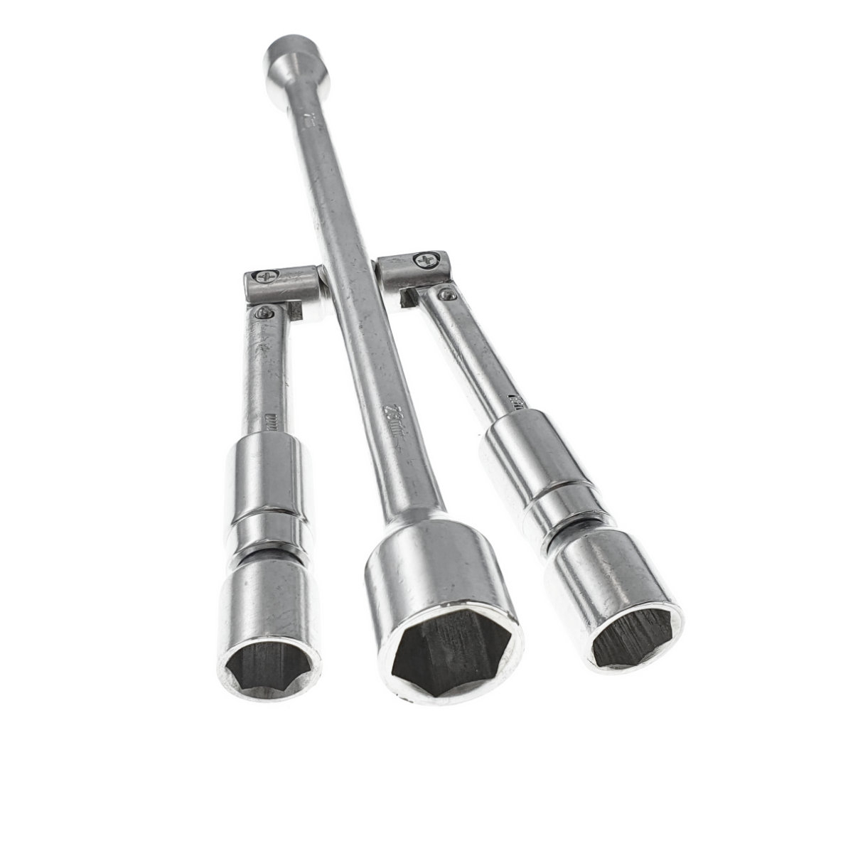 Cheie cruce pentru roti auto, capete hexagonale tubulare de 17, 19, 21, 23 mm, 2 brate pliabile, lungime 375 mm [3]