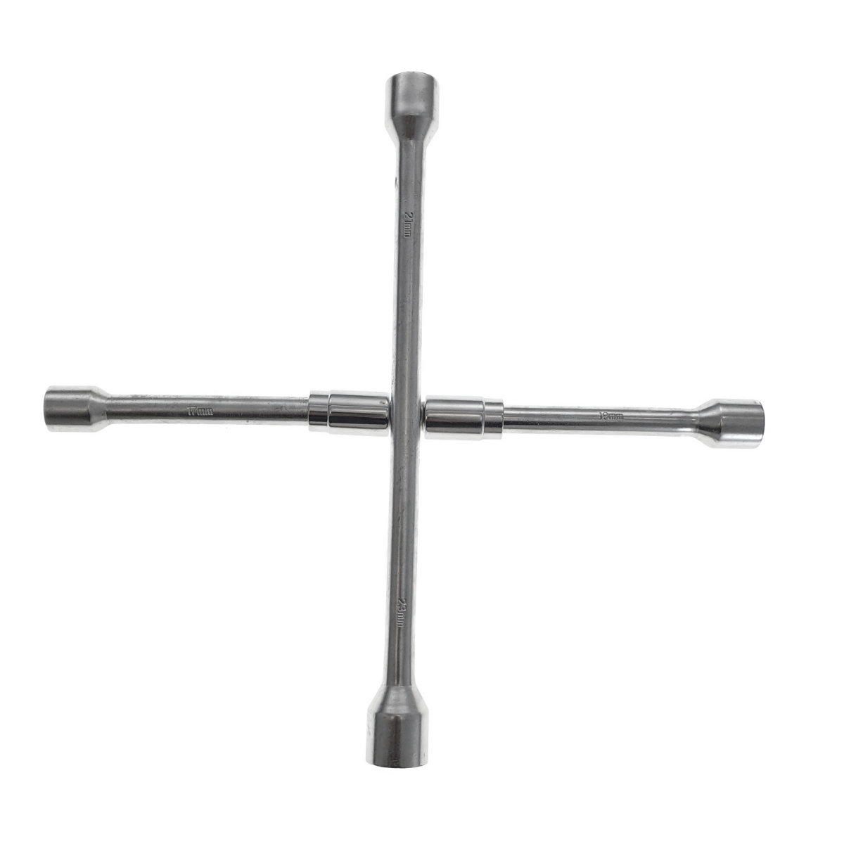 Cheie cruce pentru roti auto, capete hexagonale tubulare de 17, 19, 21, 23 mm, 2 brate pliabile, lungime 375 mm [4]