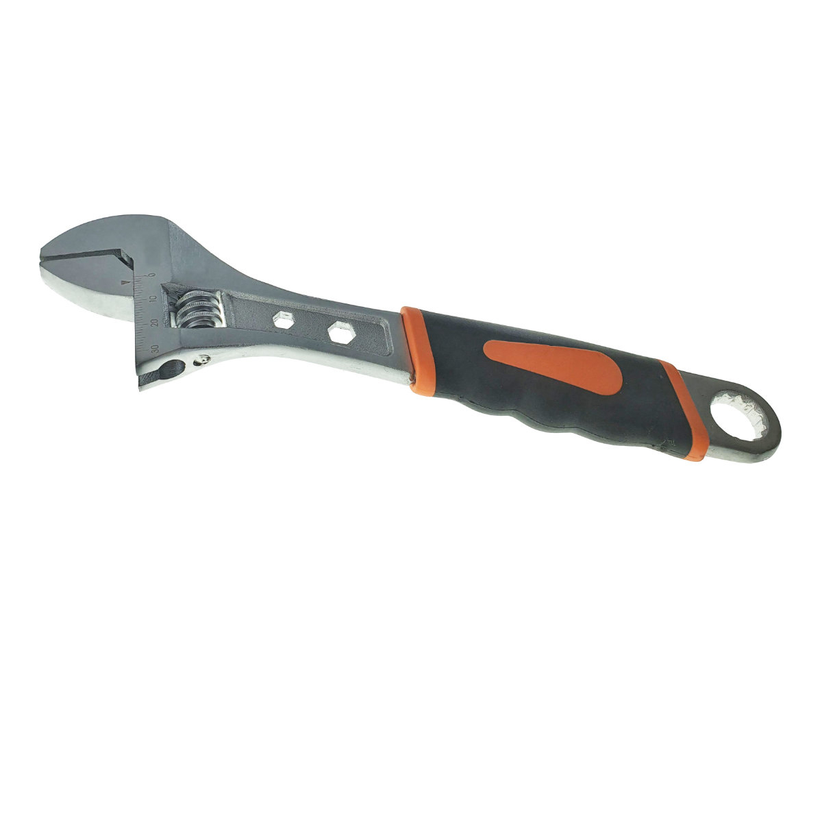 Cheie reglabila 260mm, cu scala 30mm , cu 2 chei fixe de 5.5 si 10mm si cheie inelara dreapta de 18mm, cu maner izolat [5]