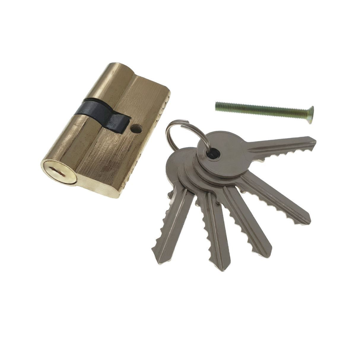 Cilindru siguranta,butuc pentru usa, 3 chei,60mm,alama natur,65382 [5]