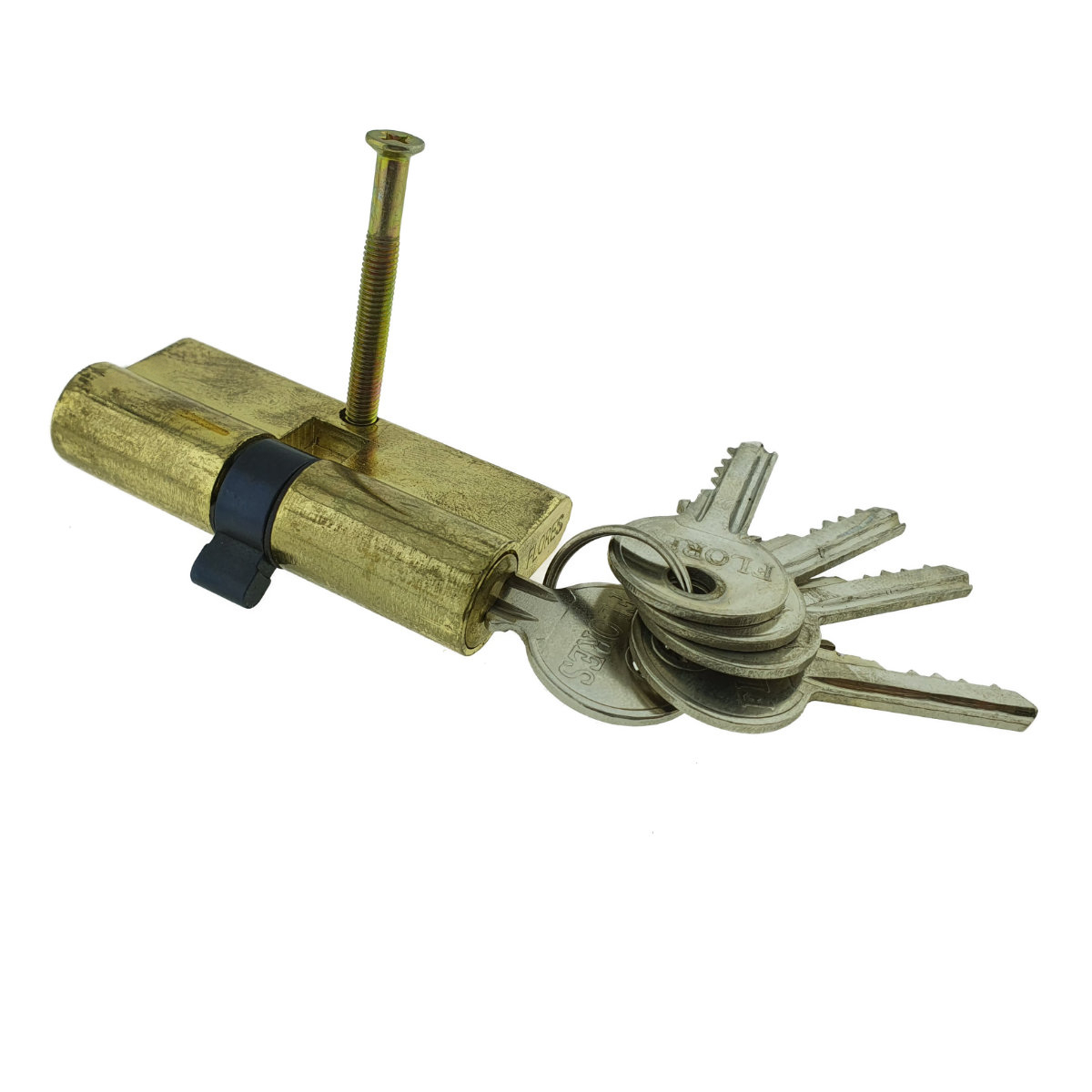 Cilindru siguranta, butuc pentru usa, Flores 65392, cu 3 chei, 68 mm, alama [1]