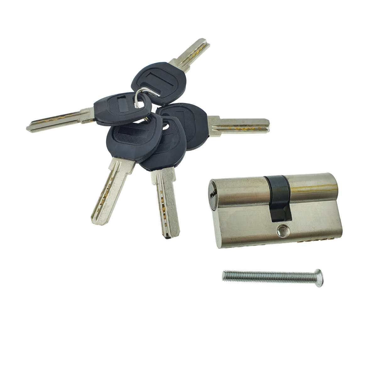 Cilindru siguranta, butuc pentru usa, Flores 65396, cu 5 chei, 60mm, alama [1]